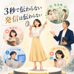 3秒で伝わらない発信は伝わらない｜PR3要素 × Proof over Promise の図解